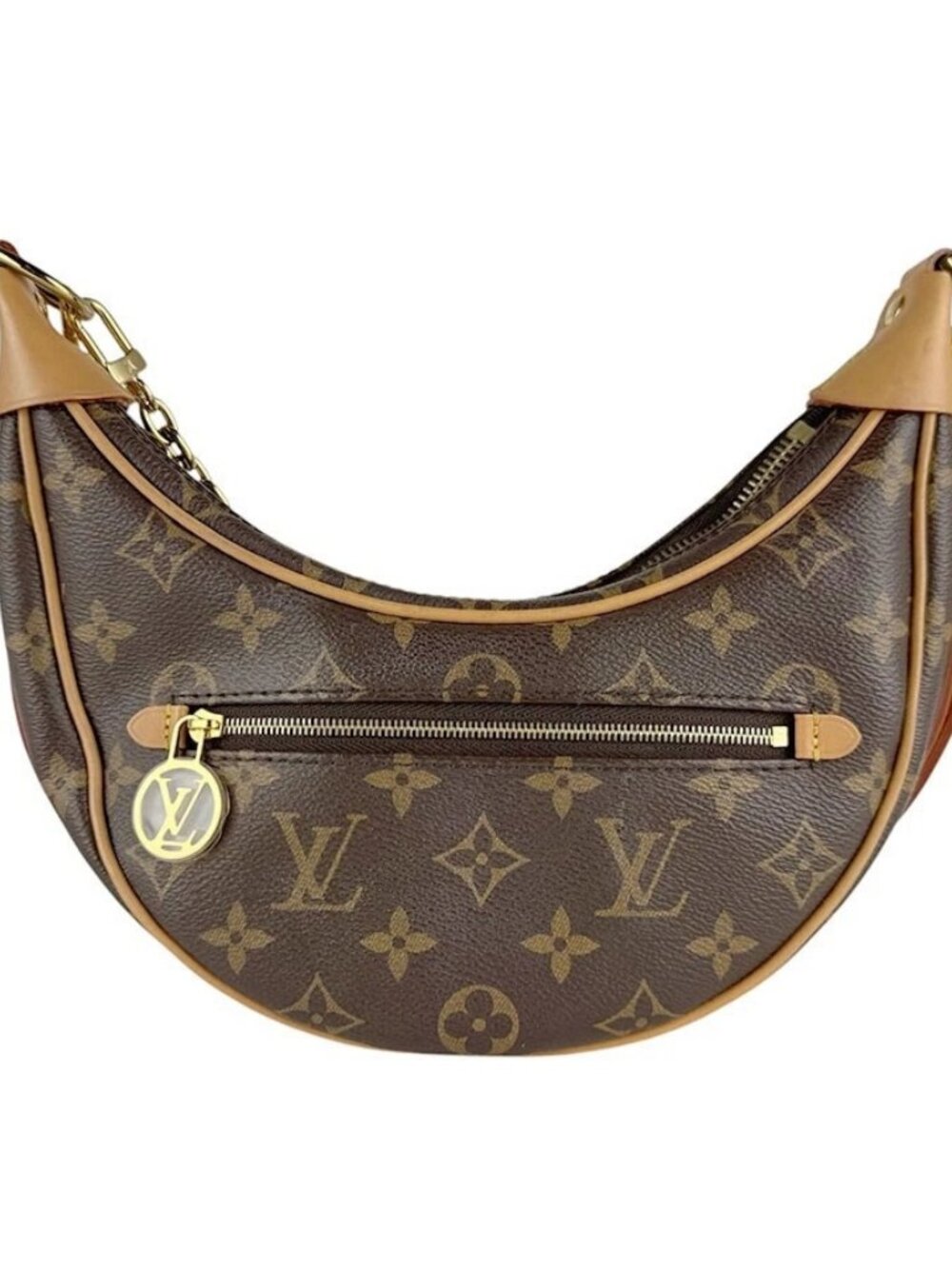 LOUIS VUITTON Monogram Loop Shoulder Bag Brown